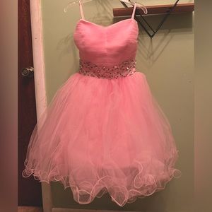 00/XXS Strapless Pink dress